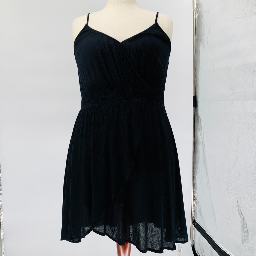 Cupshe size XL Rayon Viscose blend Black Smocked Waist Tulip Hem Mini Dress